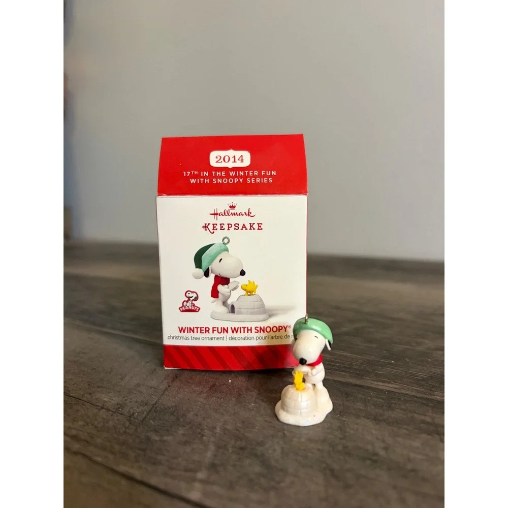 Hallmark Keepsake 2014 Snoopy Woodstock Winter Fun Series 17 Peanuts Ornament